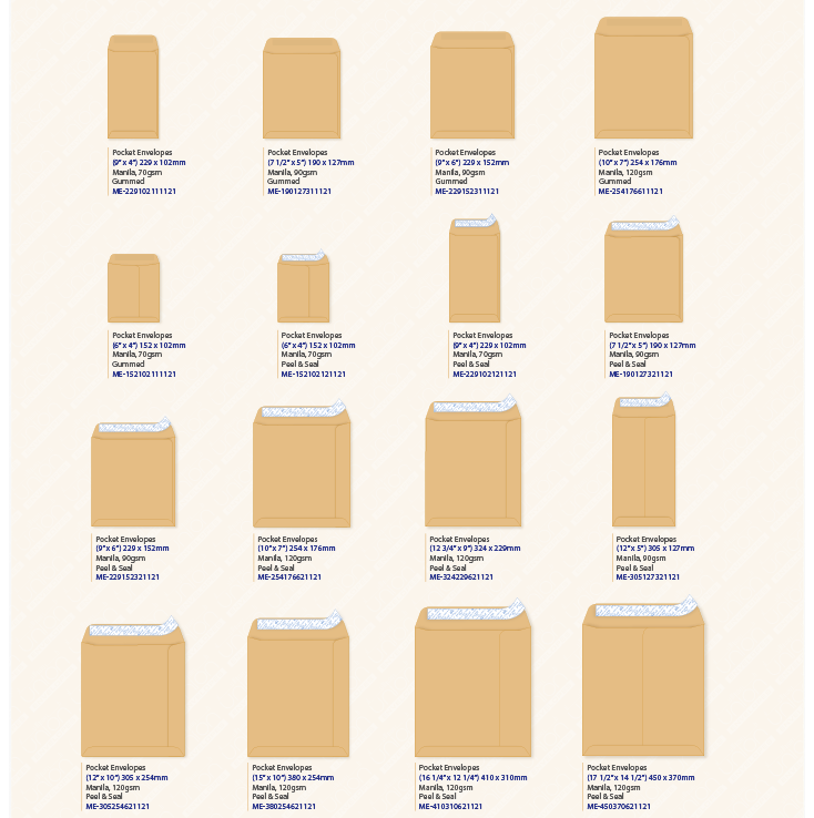 Different Sizes Of Manila Envelopes - Printable Templates Free
